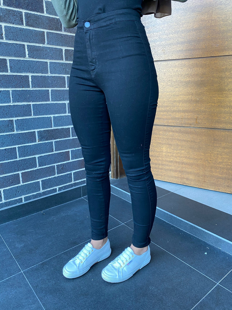 Black Super Skinny and stretchy Jeans - Phyre Wear Clothing Fashion Modest Sydney Australia Hijab