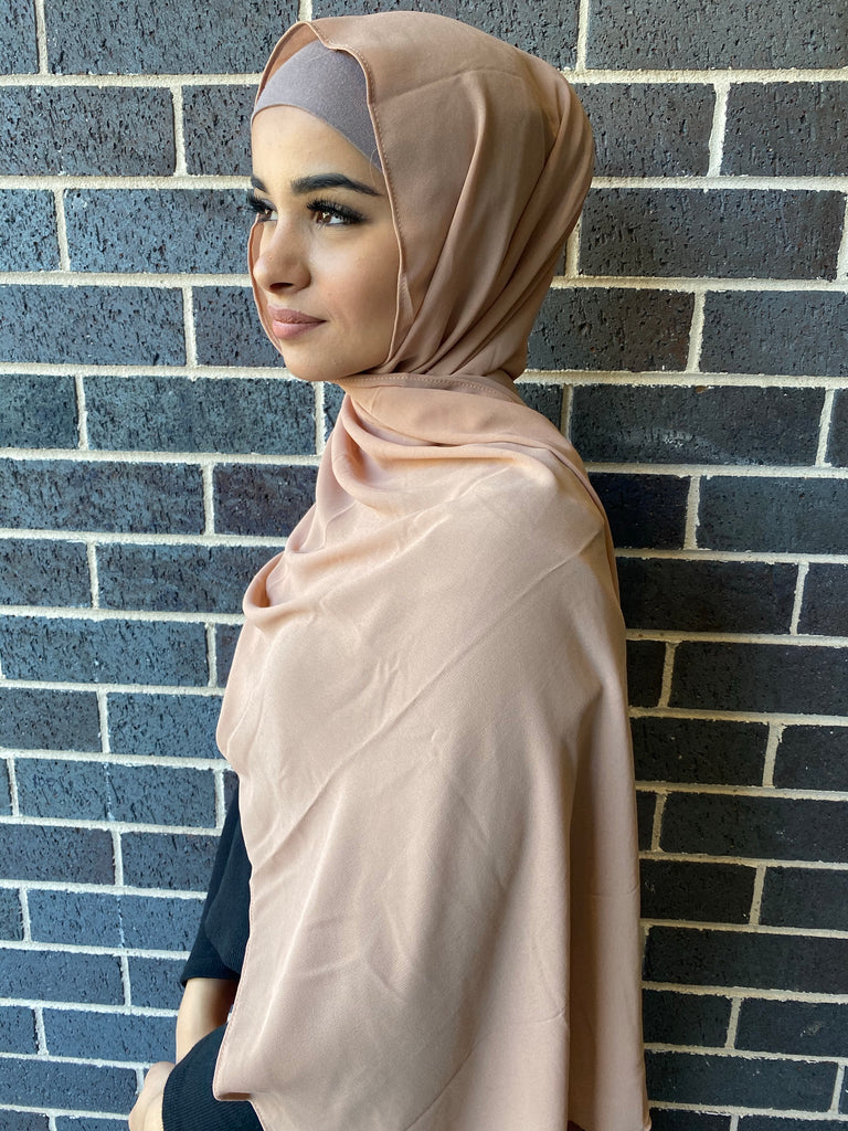 Sandy beige chiffon shawl - Phyre Wear Clothing Fashion Modest Sydney Australia Hijab
