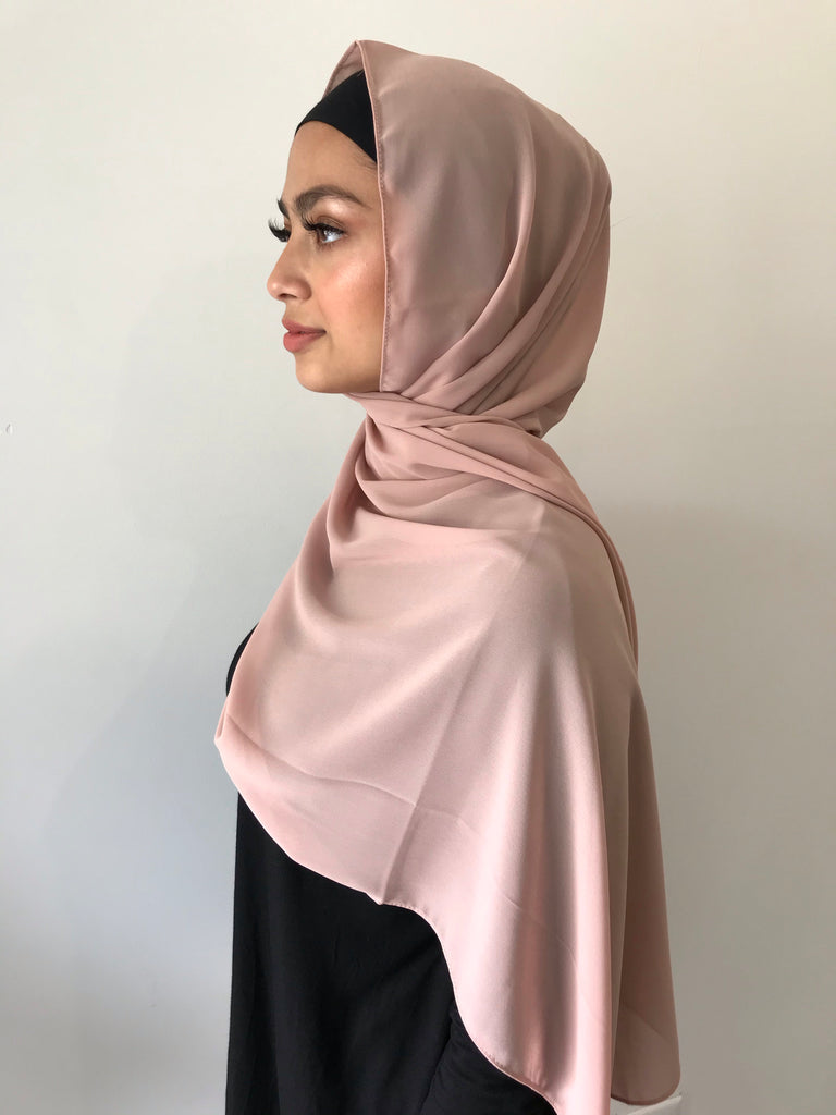 Peachy nude Chiffon Shawl - Phyre Wear Clothing Fashion Modest Sydney Australia Hijab